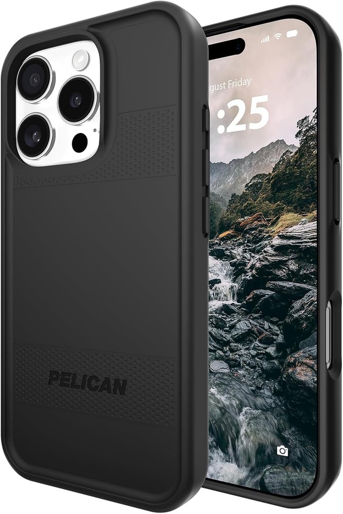 Pelican Shield Case for iPhone 16 Pro Case Compatible with MagSafe Rugged Black