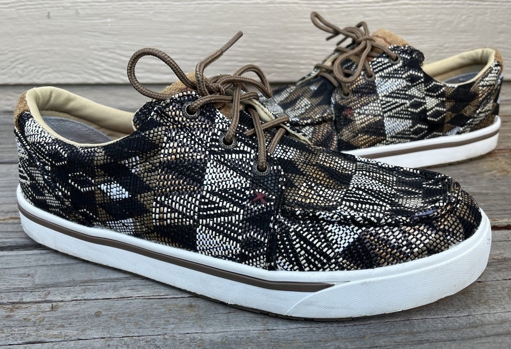 Nice! Twisted X Kicks Men's 9M Casual Shoes Black/Multi MCA0044
