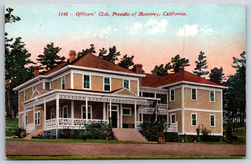 Monterey California~Exterior Of Officers Club Bldg @ Presidio~Vintage Postcard