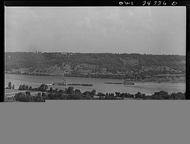 Kentucky Madison Ohio River 1900s Barges River Landscape Jefferson County