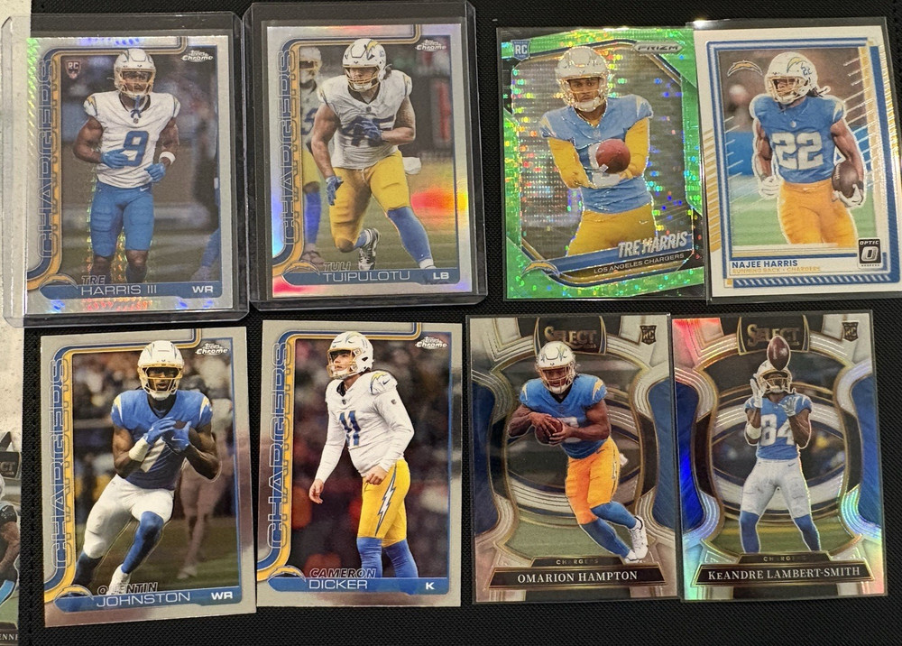 ULTIMATE NFL LA Chargers Rookie Panini Select Prizm 8 Card Lot 2025