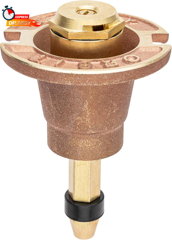 Orbit 54072 Brass Pop-Up Sprinkler with Quarter Pattern Spray Nozzle for Lawns