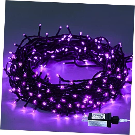 82ft 220 LED Purple Christmas String Lights with Memory Function for Indoor Decor