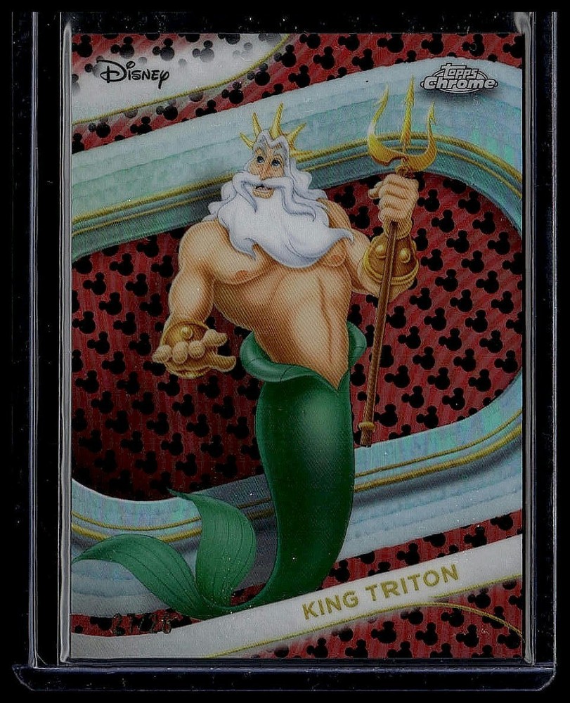 2025 Topps Chrome Disney Mickey Mouse Refractor /28 King Triton #61