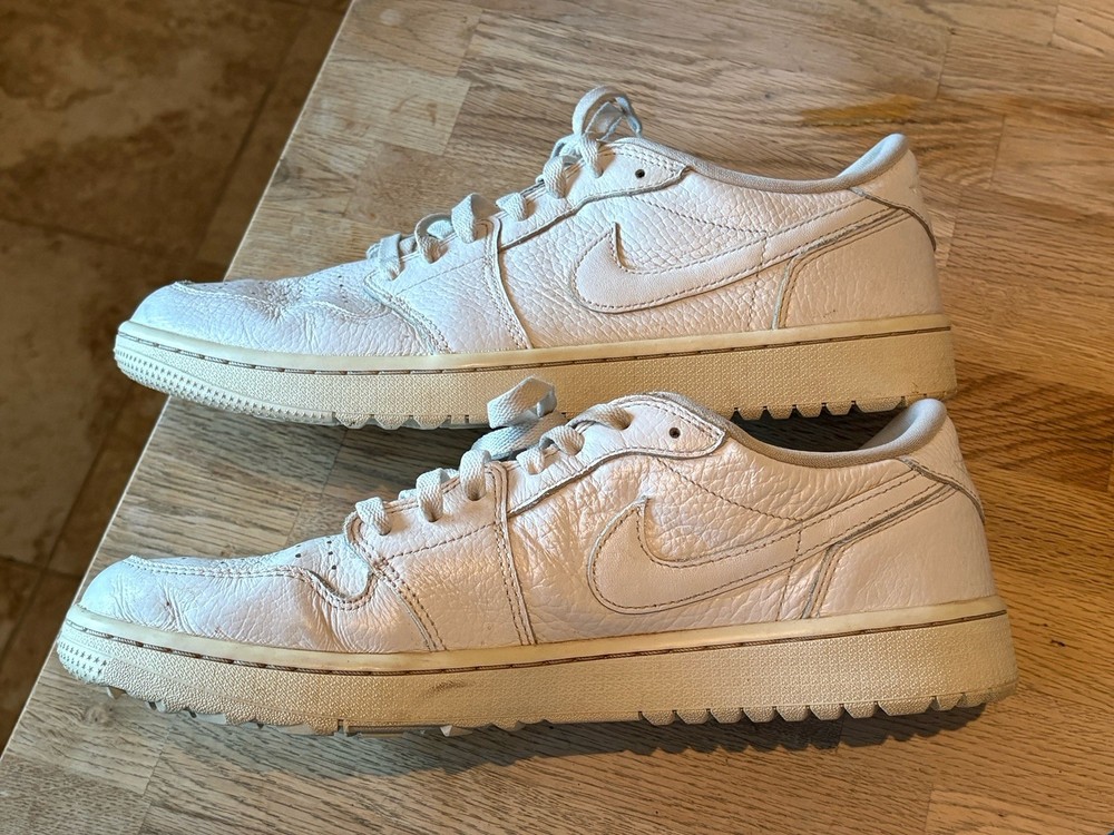 Nike Air Jordan 1 Low Golf Triple White Sneakers Shoes DD9315-101 Mens Size 12