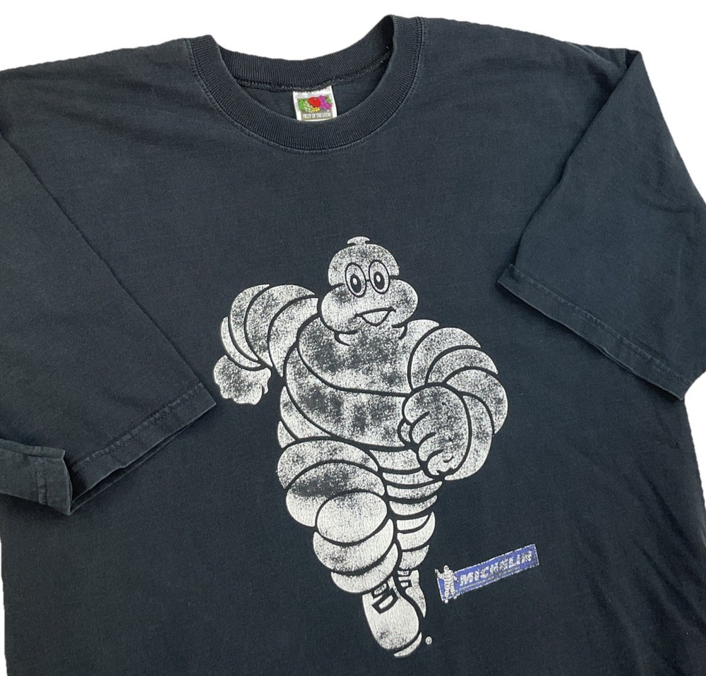 Vintage Michelin Tires T-Shirt Men Sz XL 90s Y2K Graphic Tee Distressed Retro