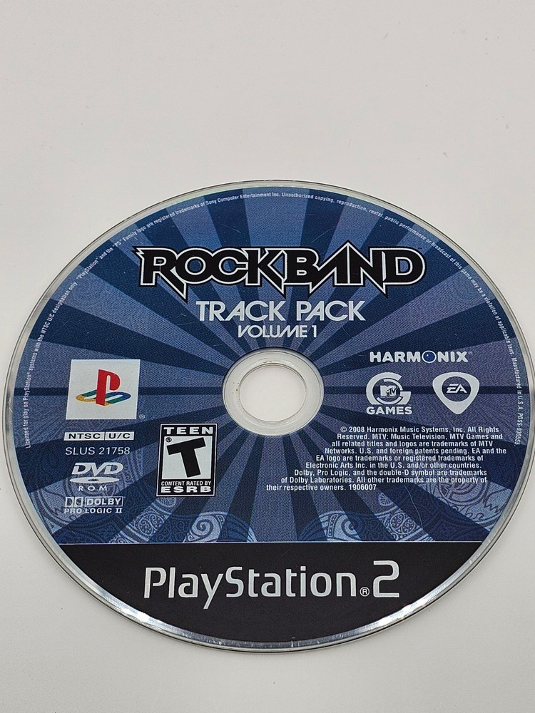 Sony Playstation 2 PS2 Rock Band Track Pack Volume 1 Disc Only Cleaned & Tested