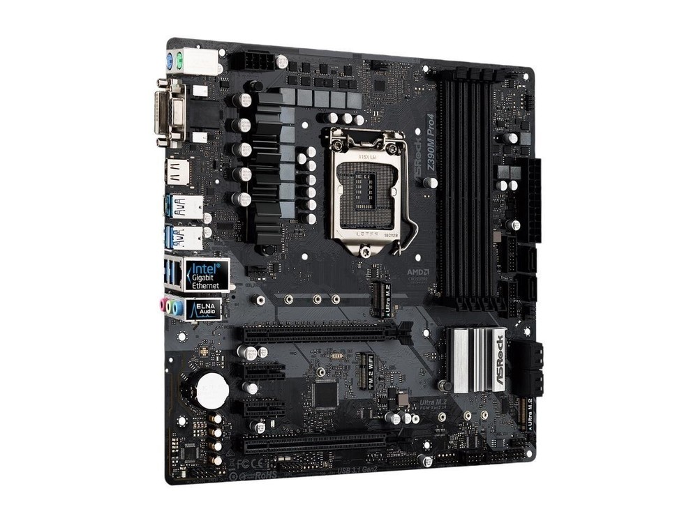 ASRock Z390M Pro4 LGA 1151 Intel Z390 Micro ATX Intel Motherboard