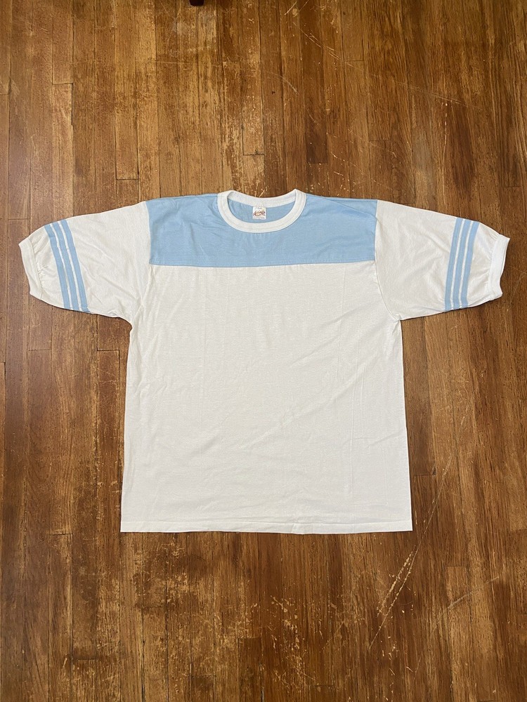 Deadstock Vintage 80s Single Stitch Classic Retro Ringer T-Shirt Adult 2XL USA