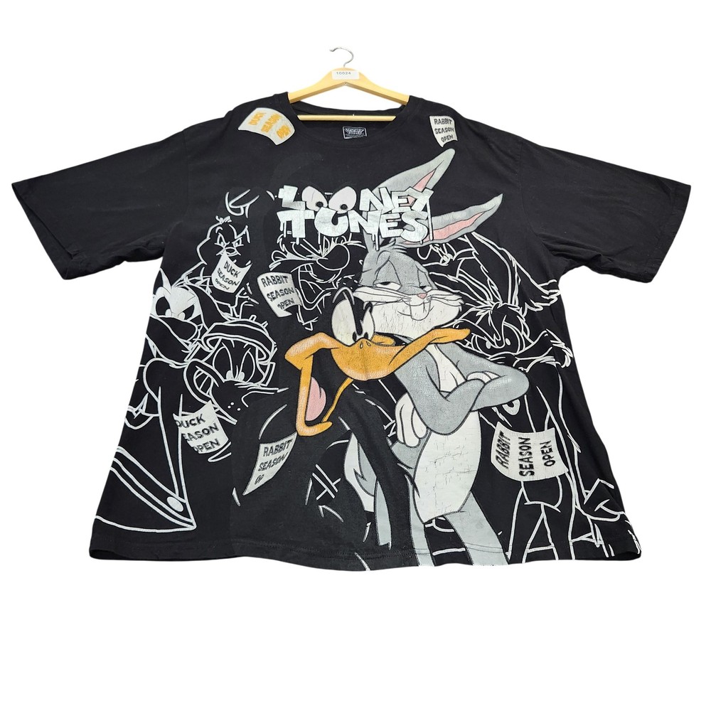 Looney Tunes Shirt Mens Big 4X Black Bugs Daffy Rabbit Graphic Cartoon Tee