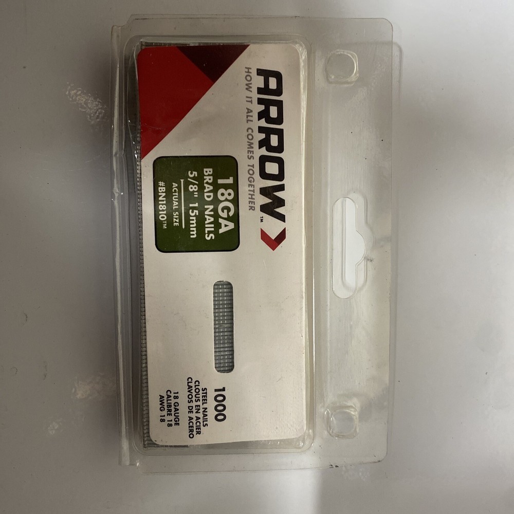 18-Gauge Steel Brad Nails For Molding, Cabinets Framing,Trim and Finishing 1000P