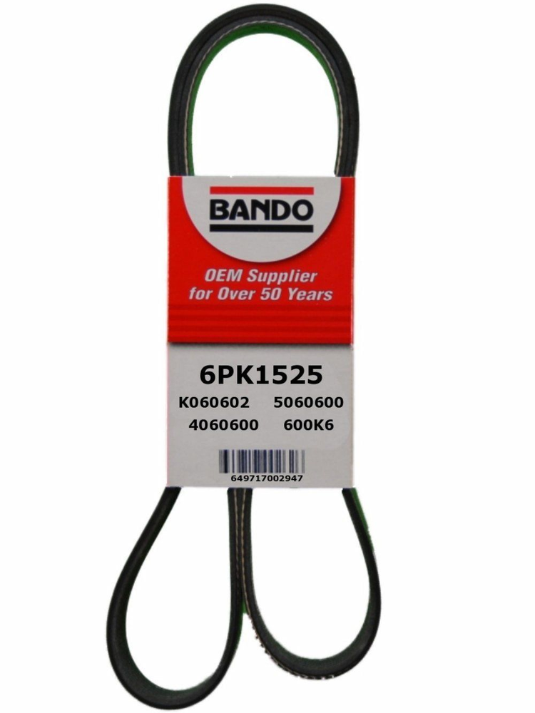 BANDO 6PK1525 Serpentine Belt Rib Ace Precision V-Ribbed Engineered Belt-image