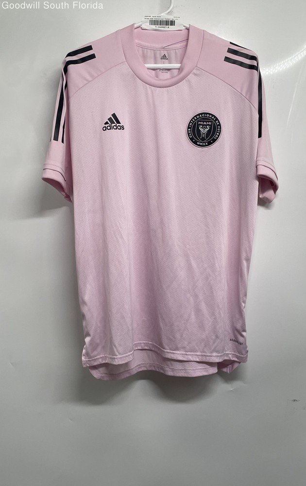 Adidas Mens Pink Inter Miami CF Club International Football Jersey Size Large