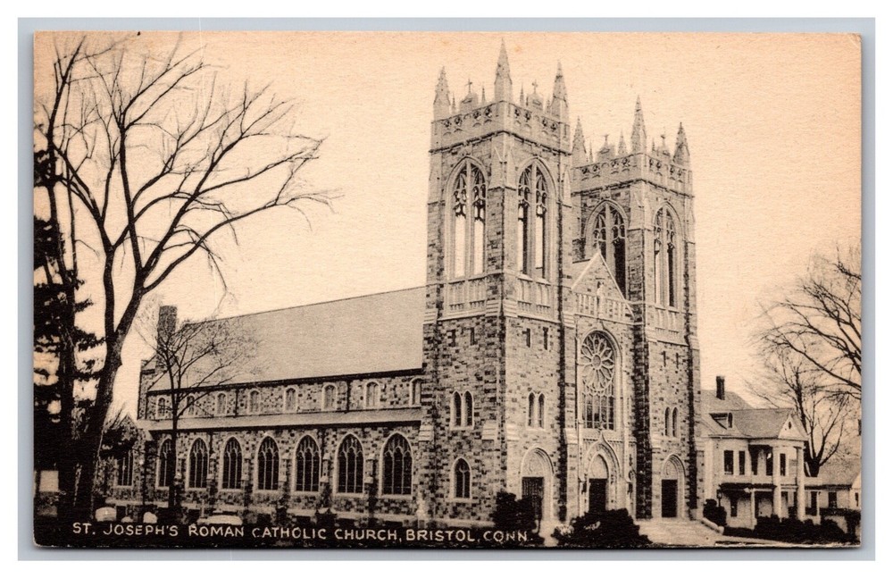 Bristol CT St Joseph's Roman Catholic Church Collotype Co. Postcard
