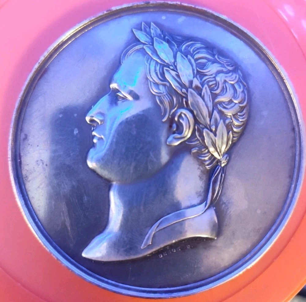 Antique NAPOLEON BRONZE MEDALLION BAPTISM OF THE KING OF ROME BY ANDRIEU 4.25”