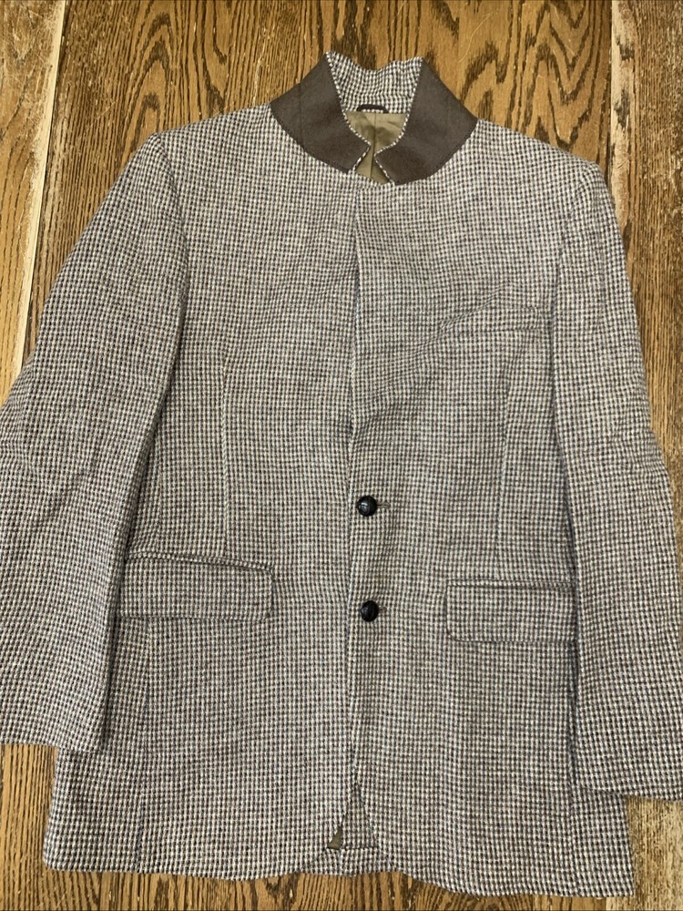 Men’s Stafford Pure Wool Blazer Jacket Brown  Suit Coat
