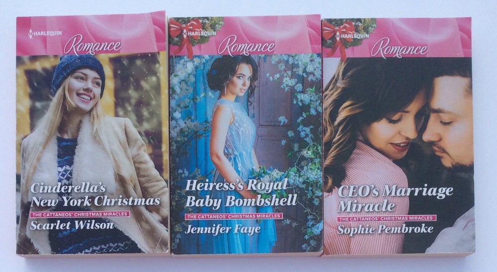 Harlequin Romance Cattaneos Christmas Miracles series Large Print Edition