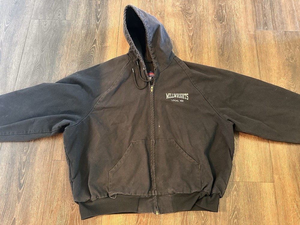 King Louie Black Work Laborer Canvas Union Made In USA Jacket 2XL Carhart Style