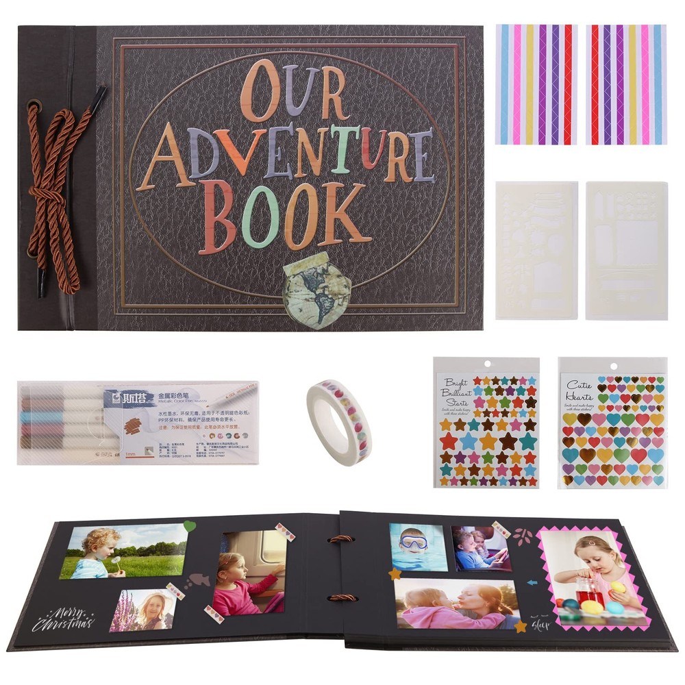 Photo Album Self Adhesive Pages Picture Collage with 80 Pages for 4x6 5x7 6x8...