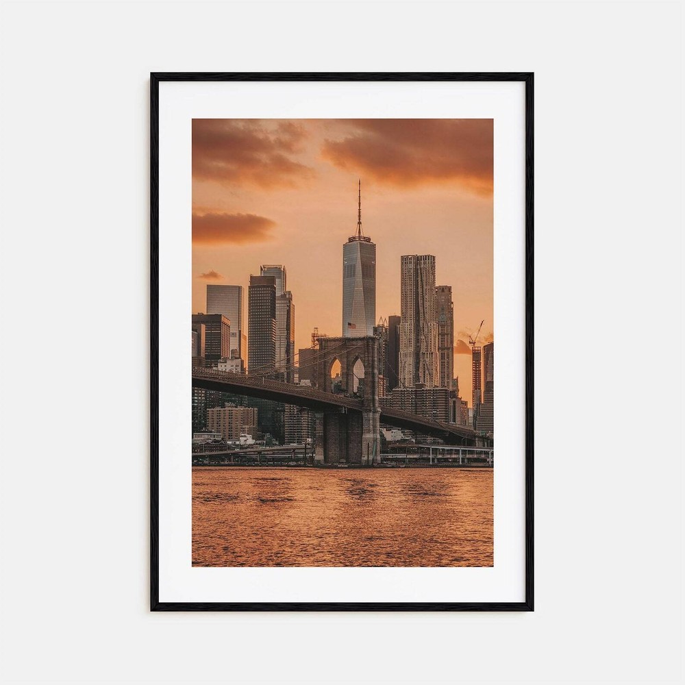 Brooklyn Bridge Colorful Poster Print No 3 Brooklyn Bridge Photo Art Wall Decor