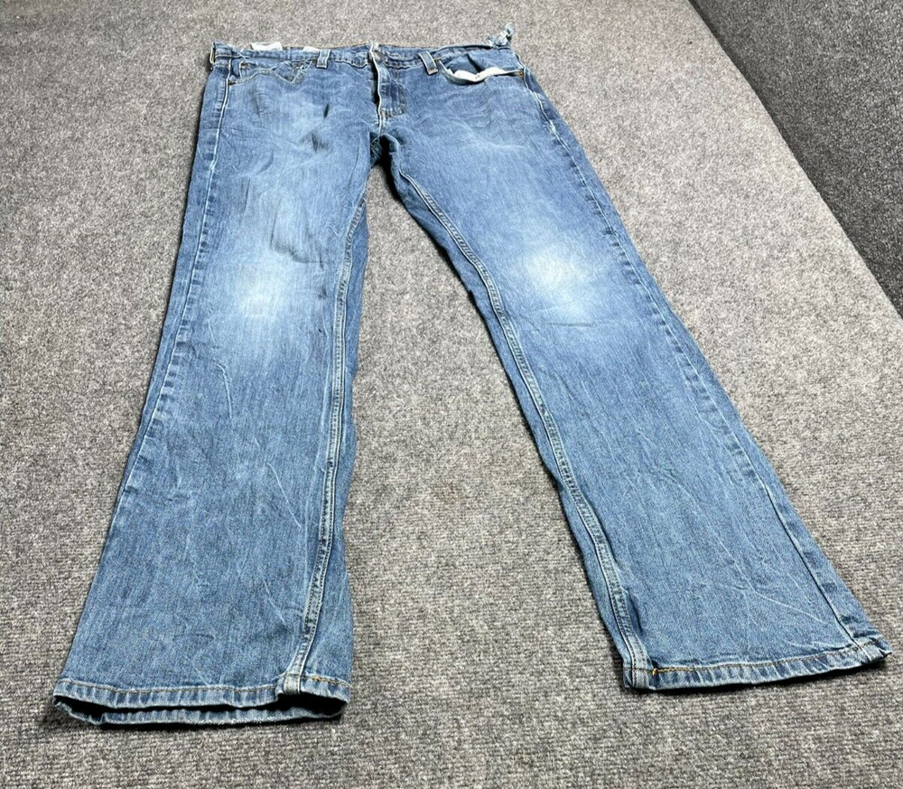 Levi's 527 Blue Men's Denim Jeans Pants Full Boot Casual Cut Size W33 L32