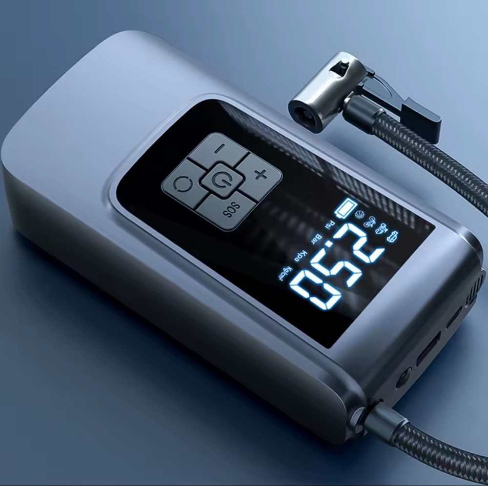 12V Digital Air Compressor for Car Tires and Basketballs