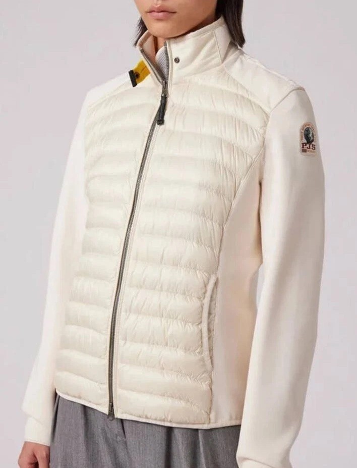 Rrp $450 Parajumpers Hybrid Down Puffer Jacket Womens Medium Rare Find