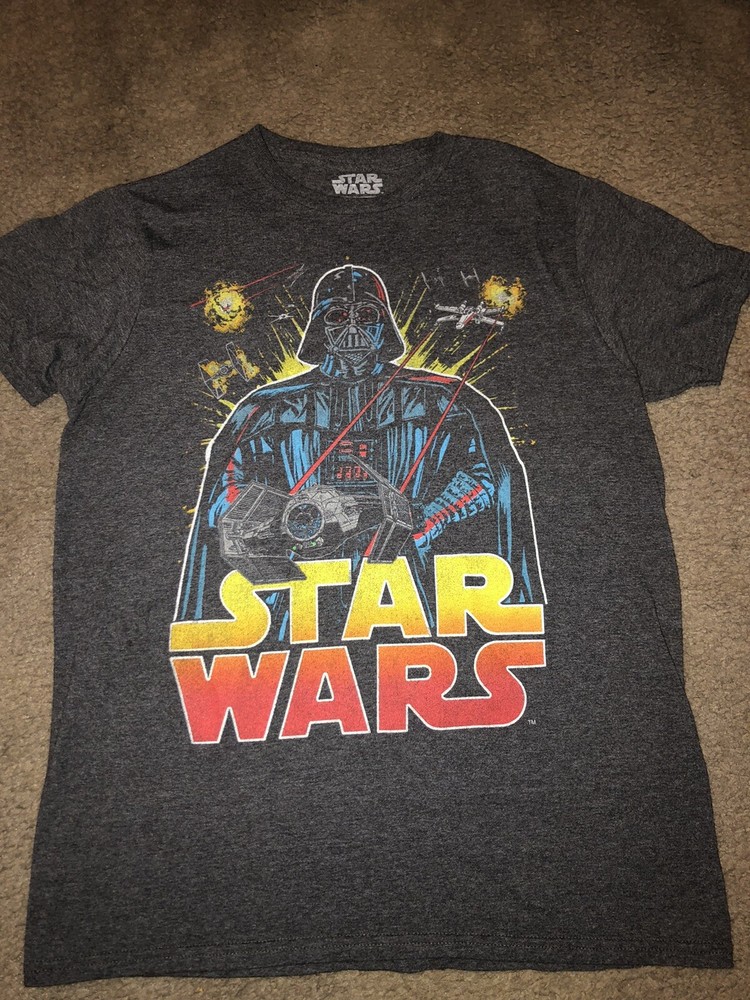 Star Wars Disney Darth Vader Space Battle Tshirt Size Small
