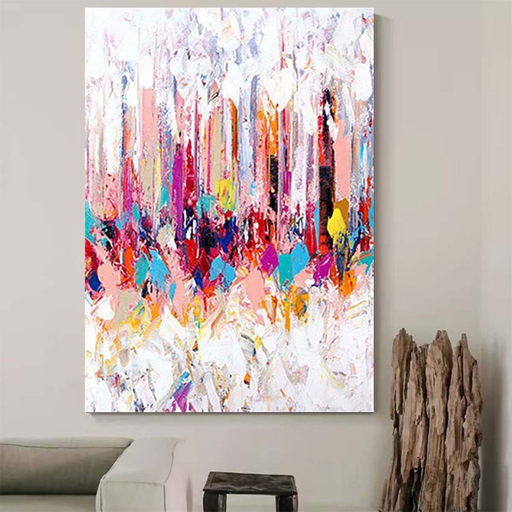 Colorful Canvas Art Handmade Oil Painting Abstract Home Wall Aesthetics Mural