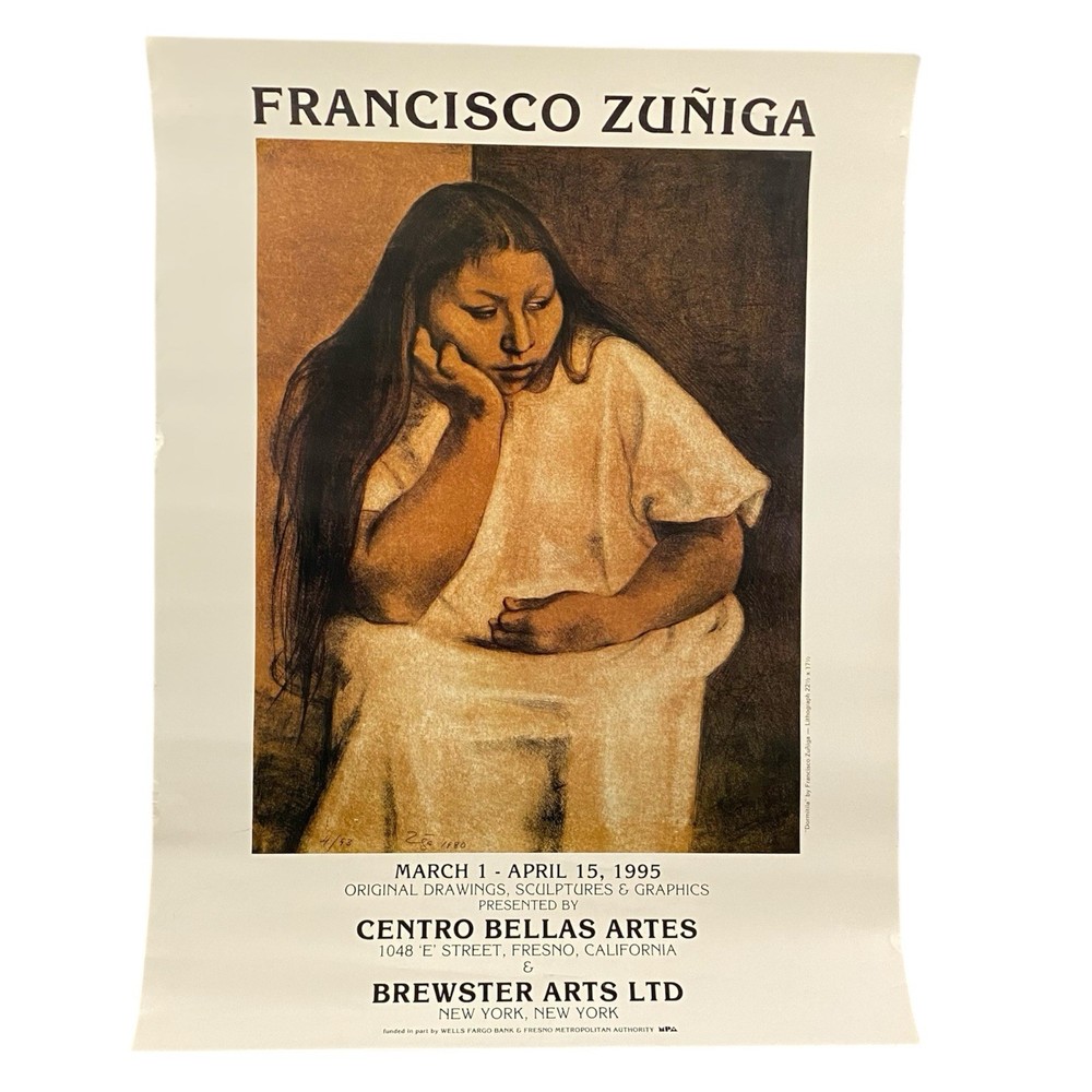 Francisco Zuniga Mexican Artist Dormitila Gallery Exhibition Poster Print Color