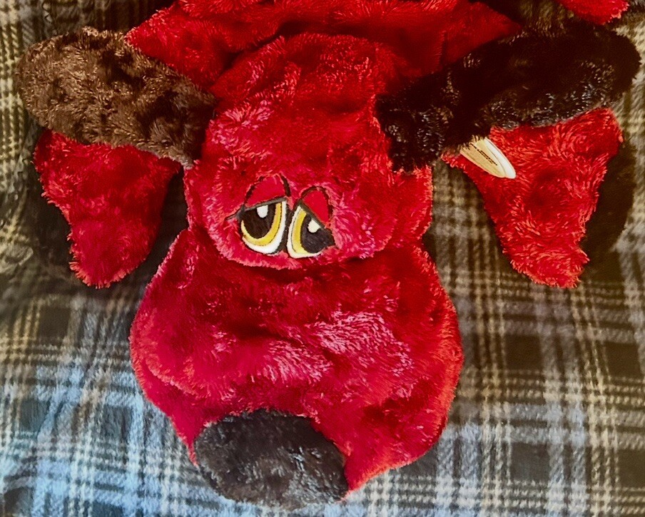 DanDee Collectors Choice Plush Floppy Puppy Dog Red, Black Feb 14, 25x5x23” Tags