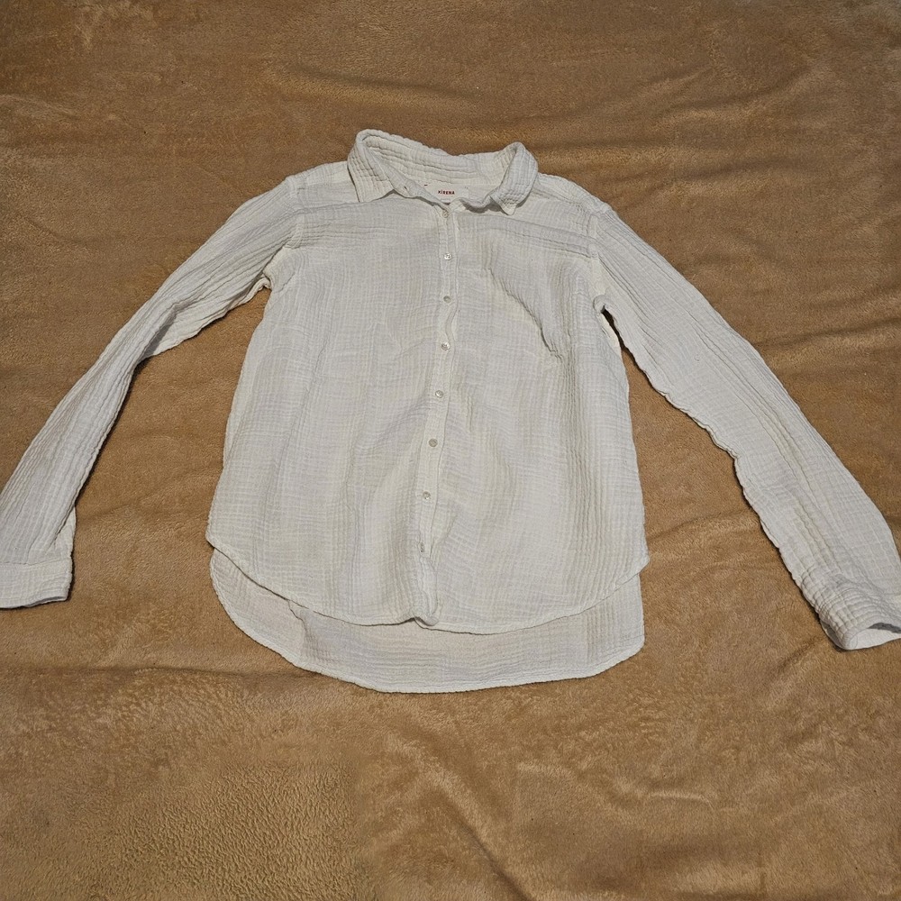 Xirena Scout Shirt White Cotton Button Down Women's Size Small