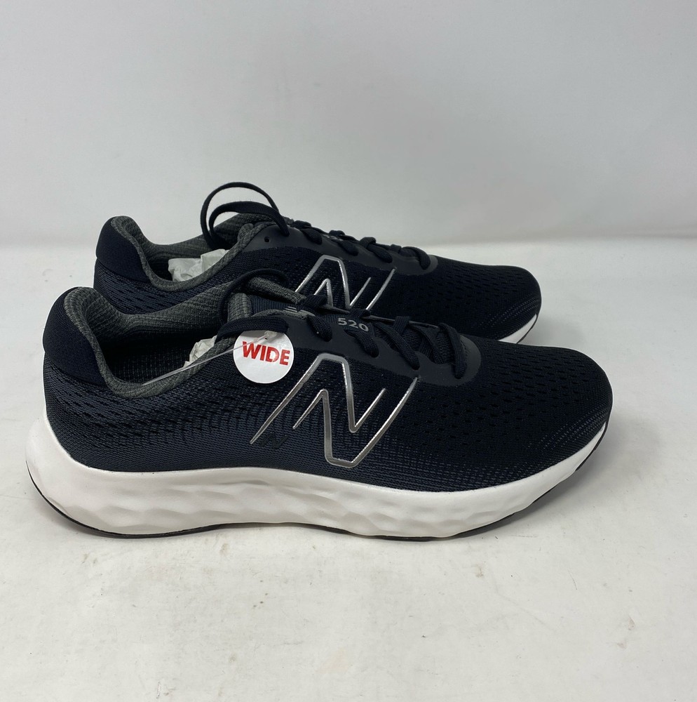 New Balance 520v8 Men’s Running Shoes Black/White 7.5 2E Wide M520LB8