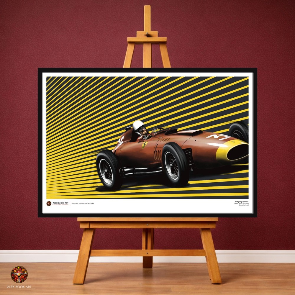 Formula 1 Fine Art Print - Wolfgang von Trips - Lancia Ferrari - Racing Decor