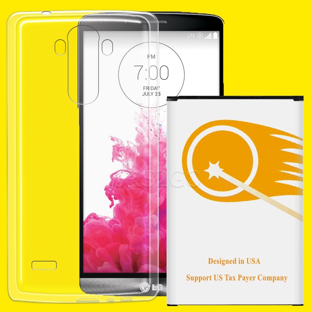 Long Life 5970mAh Extended Slim Battery Slim Soft TPU Case f Verizon LG G3 VS985