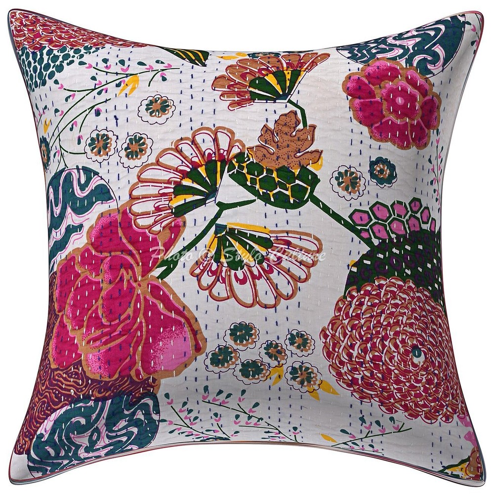 Boho Bohemian Artistic Cushion Cover Kantha Ethnic Throw Decor Pillow Cover Case