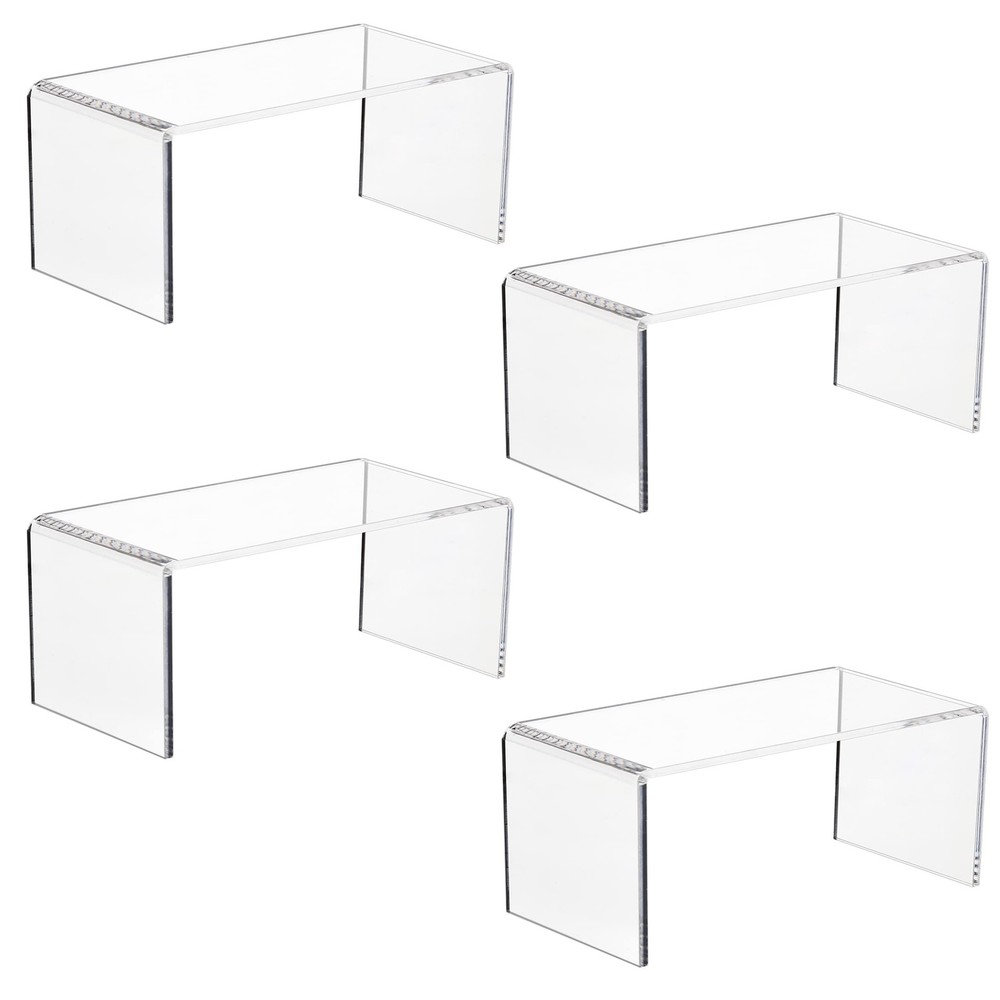 4-Pack 5mm Thick Clear Acrylic Risers for Funko POP Display