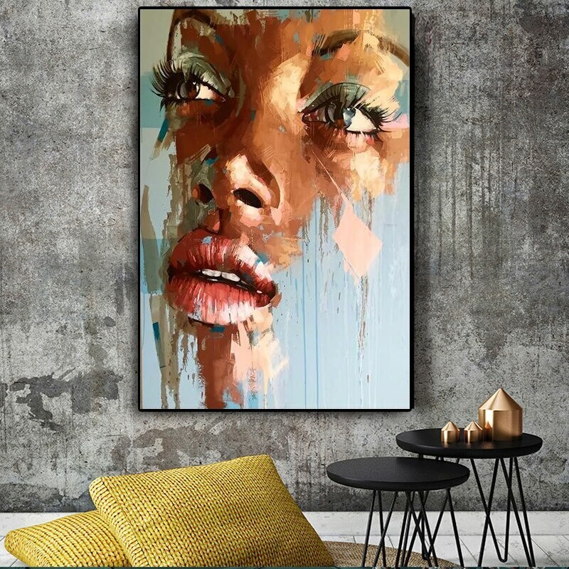 Abstract African Woman Canvas Painting Poster Prints Art Wall Picture Canvas Art