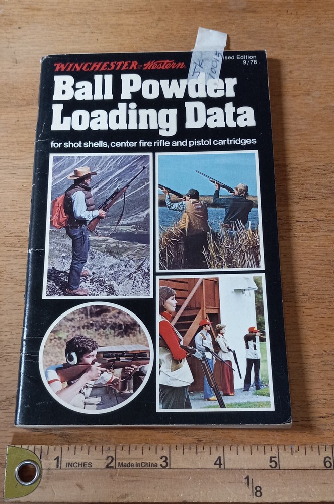 Winchester Ball Powder Loading Data, 1978 - Used