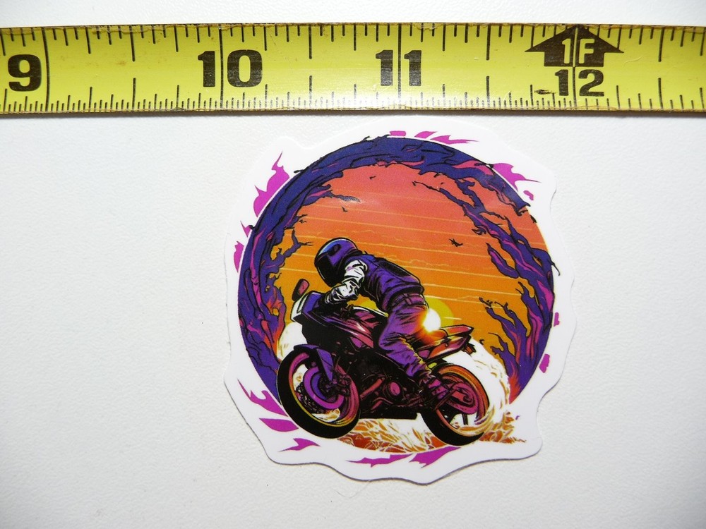 Motorcycle Decal Sticker Sunset Clouds Track Fan Love Team Vet Design