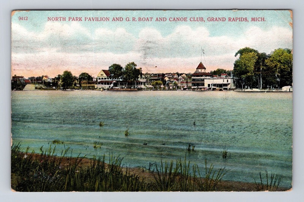 Grand Rapids MI-Michigan, North Park Pavilion, Antique, Vintage c1908 Postcard
