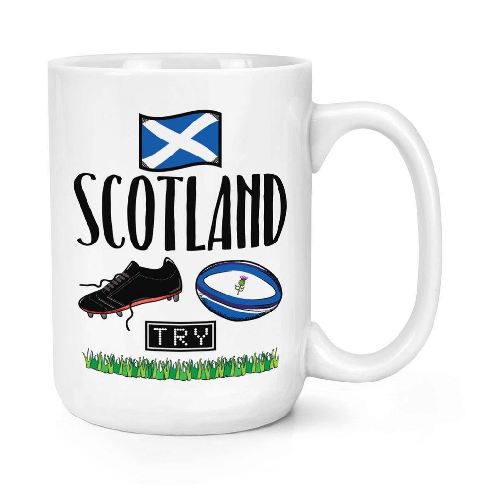 Scotland Rugby Fan Large Ceramic Coffee Mug Cup  