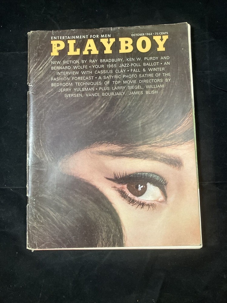 Playboy Magazine October 1964 Center, Rose Hillcrest, Cassius Cla Very Good