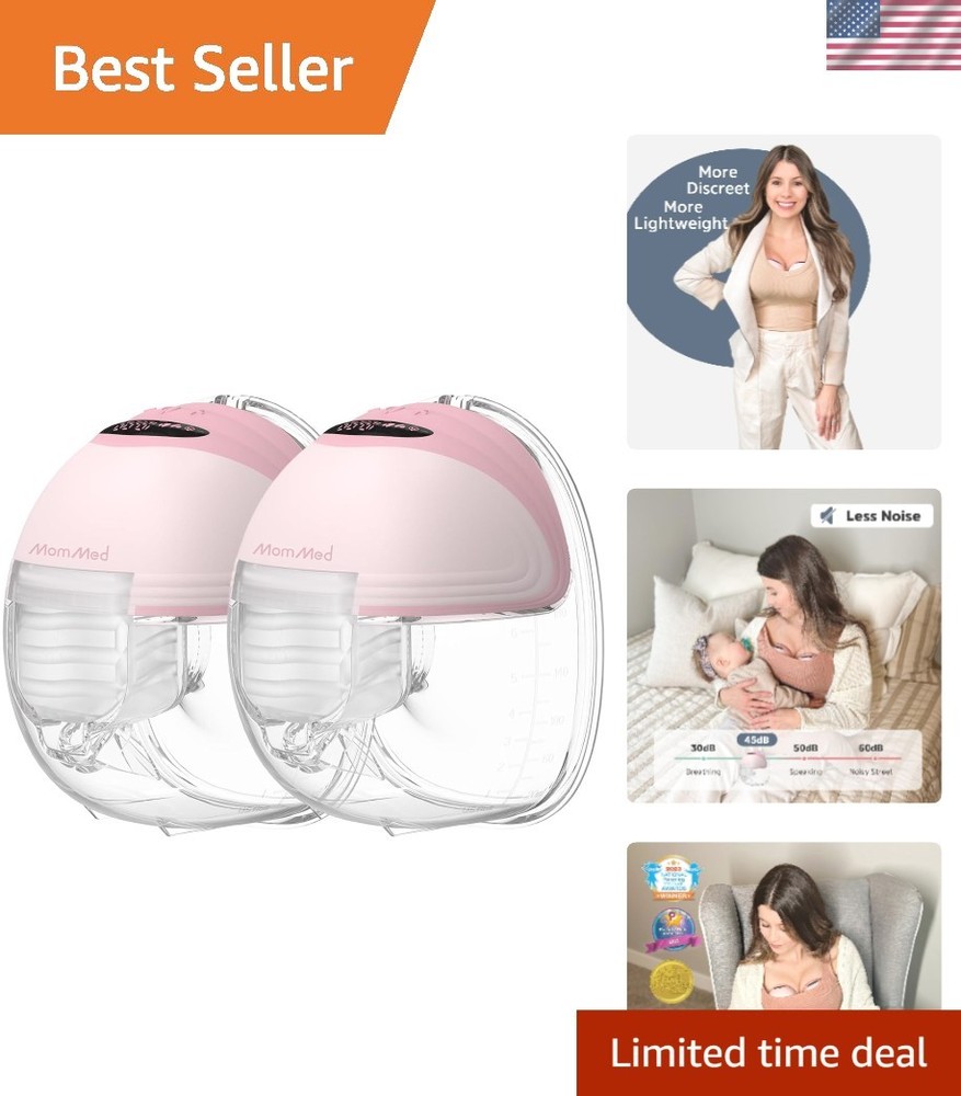 S21 Hands-Free Electric Wearable Breast Pump in Aurora Pink - Leak-Proof Design