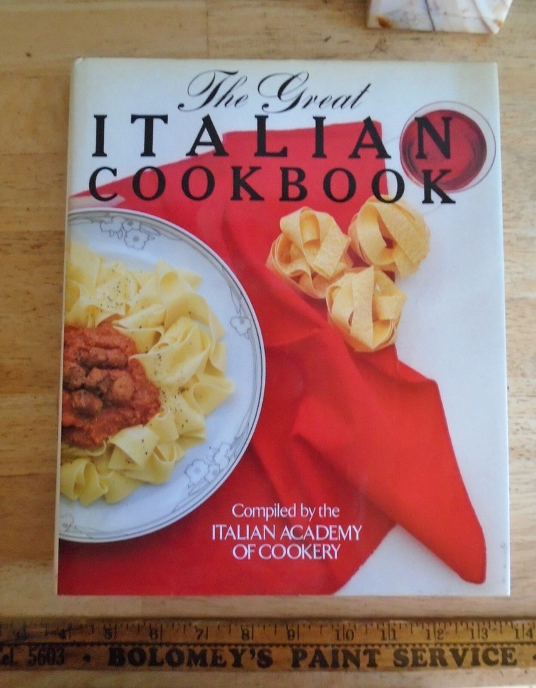 Vintage 1987 Italian Academy of Cookery Hardcover Cookbook with Dust Jacket-image