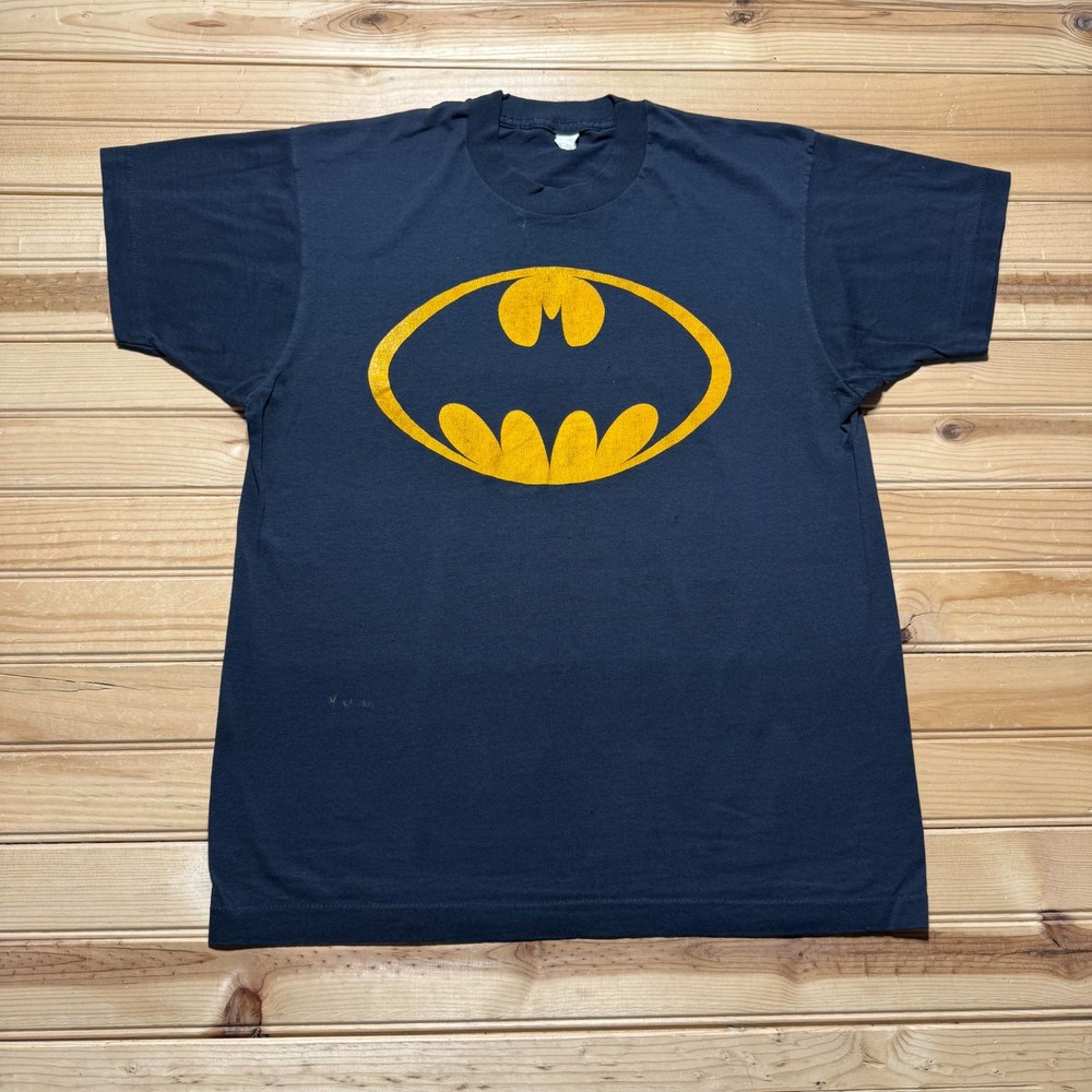Vintage 80s 1989 Batman DC Comics Movie Superhero Grunge T-Shirt - Size Medium