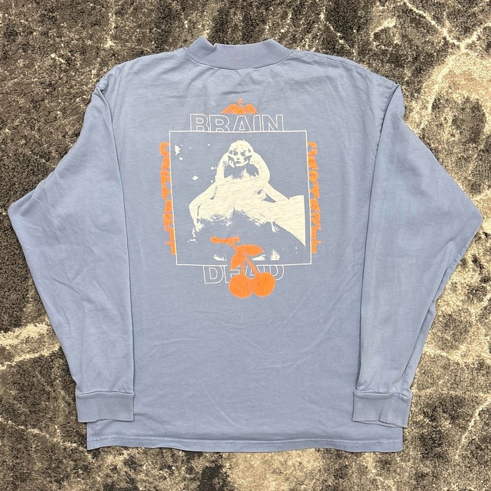 Carhartt WIP Brain Dead Shirt Mens Medium Blue Long Sleeve Work in Progress Swan