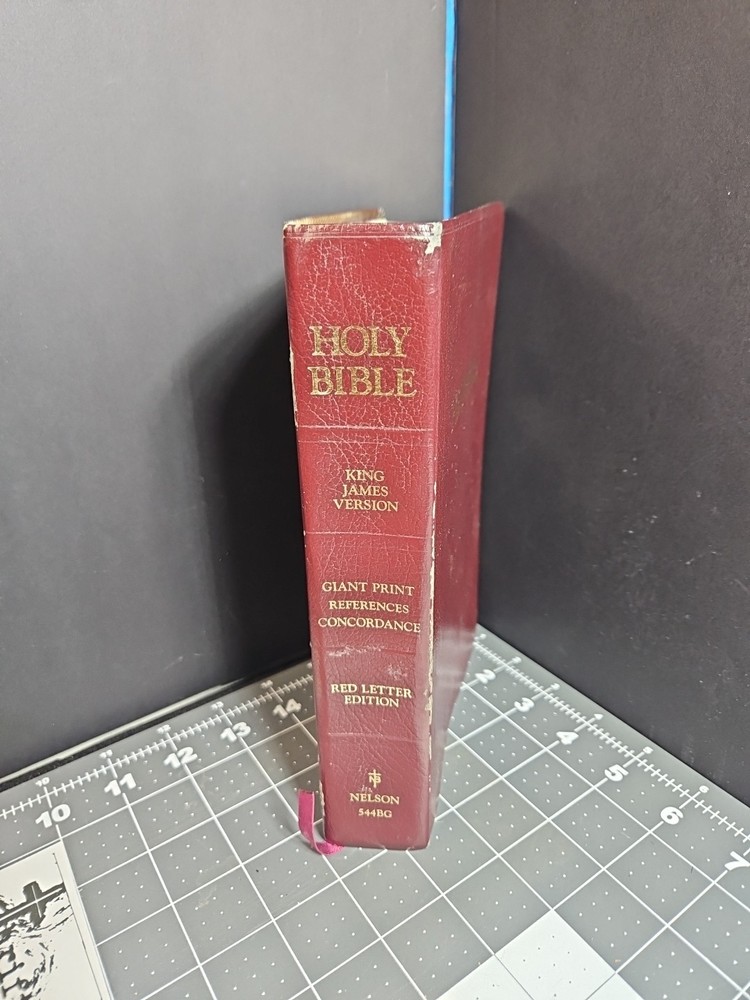 Holy Bible KJV Giant Print Red Letter 1976 Nelson 544BG Indexed Edition