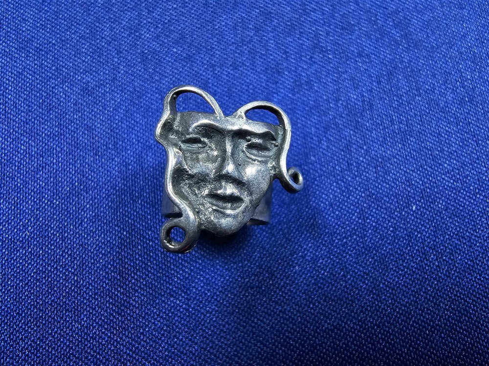 Grandma Grabe's Beautiful Vintage 925 Sterling Face Single Cuff 2.6G Earring