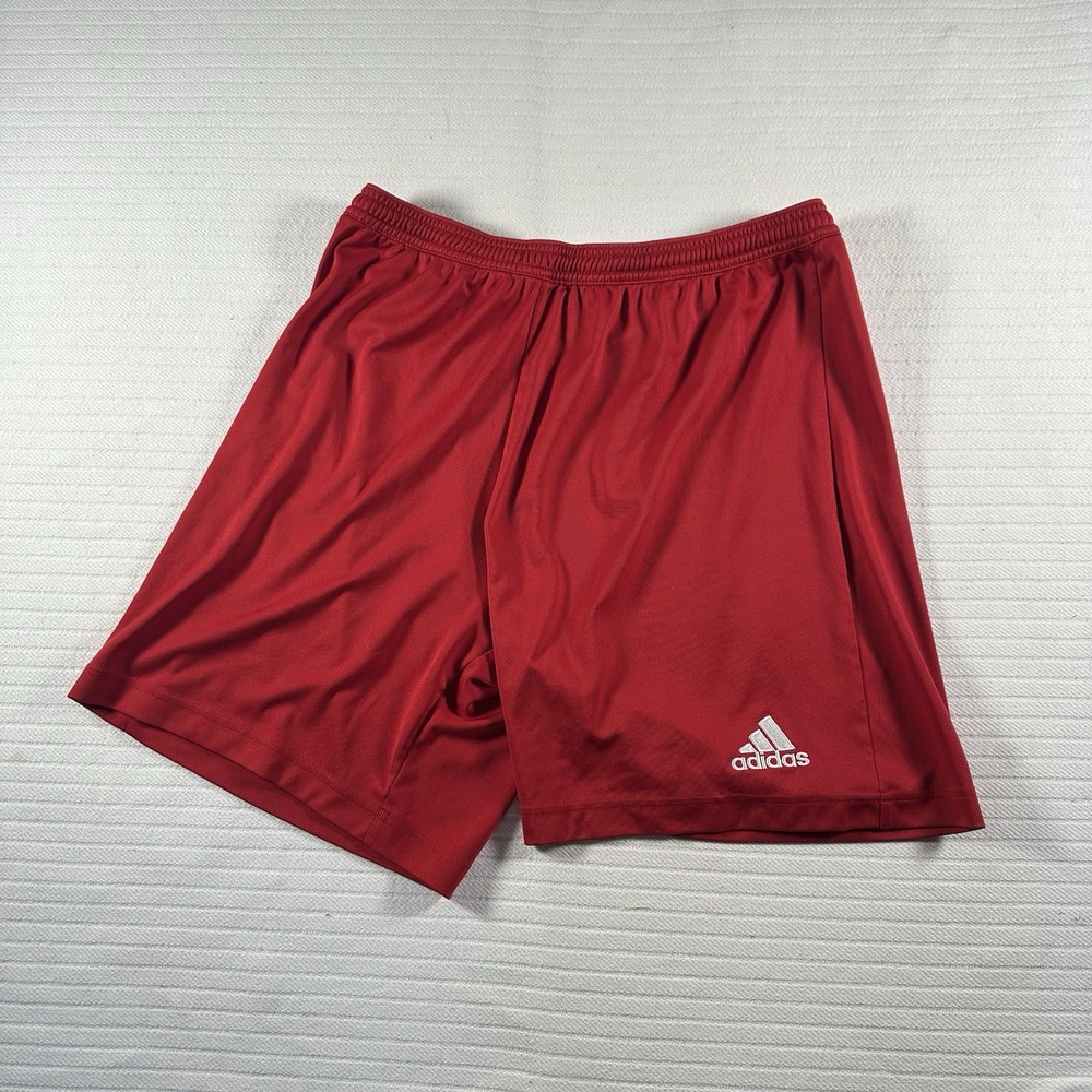 Adidas Women’s Large Red Athletic Shorts Soccer Running Gym Activewear